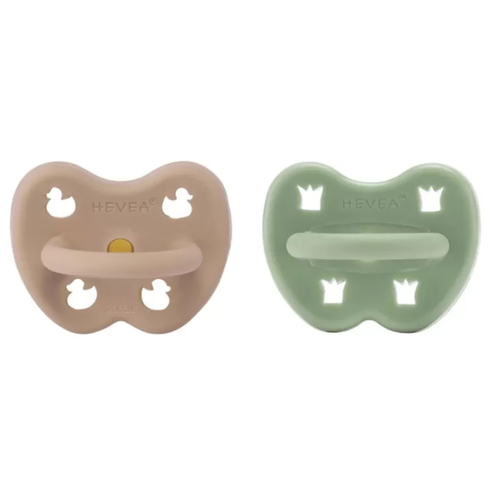 Cheap Hevea Speentje 3-36 Maanden Dental Duo Tan Beige / Moss Green Speentjes
