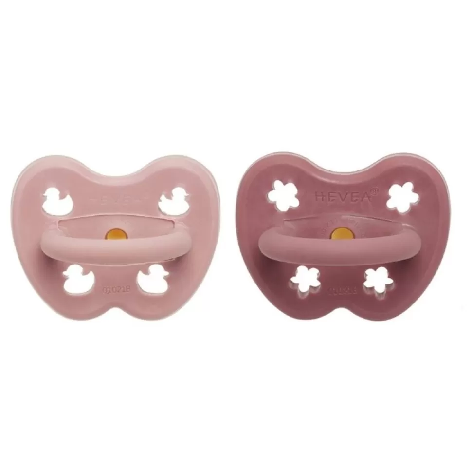 Shop Hevea Speentje 3-36 Maanden Rond Duo Baby Blush & Rosewood Speentjes