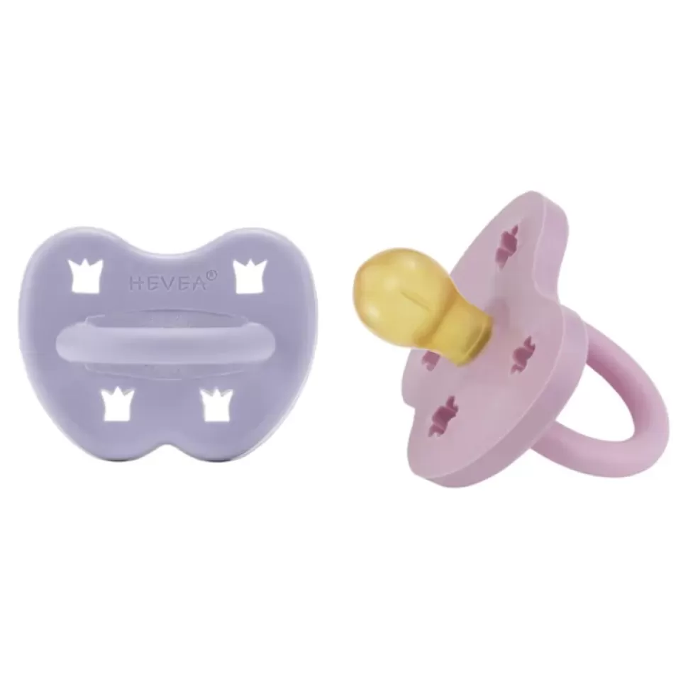 Cheap Hevea Speentje 3-36 Maanden Rond Duo Dusty Violet / Light Orchid Speentjes
