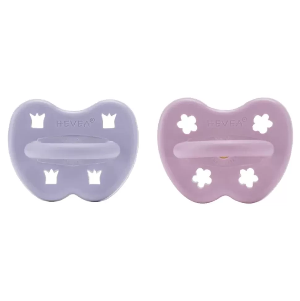 Cheap Hevea Speentje 3-36 Maanden Rond Duo Dusty Violet / Light Orchid Speentjes