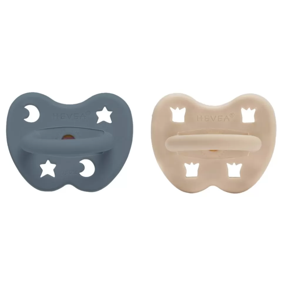 Shop Hevea Speentjes 3-36 Maanden Dental Duo Sand & Ocean Blue Speentjes