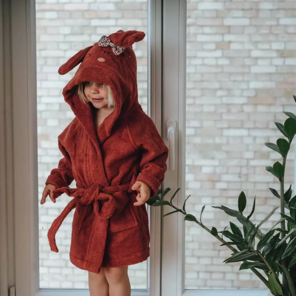 Online Kikadu Badjas Konijn – Roest (3-6 Jaar) Wassen En Badderen