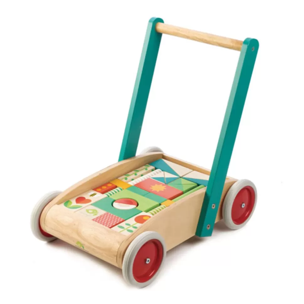 Hot Tender Leaf Toys Loopwagen Met Blokken Spelend Leren